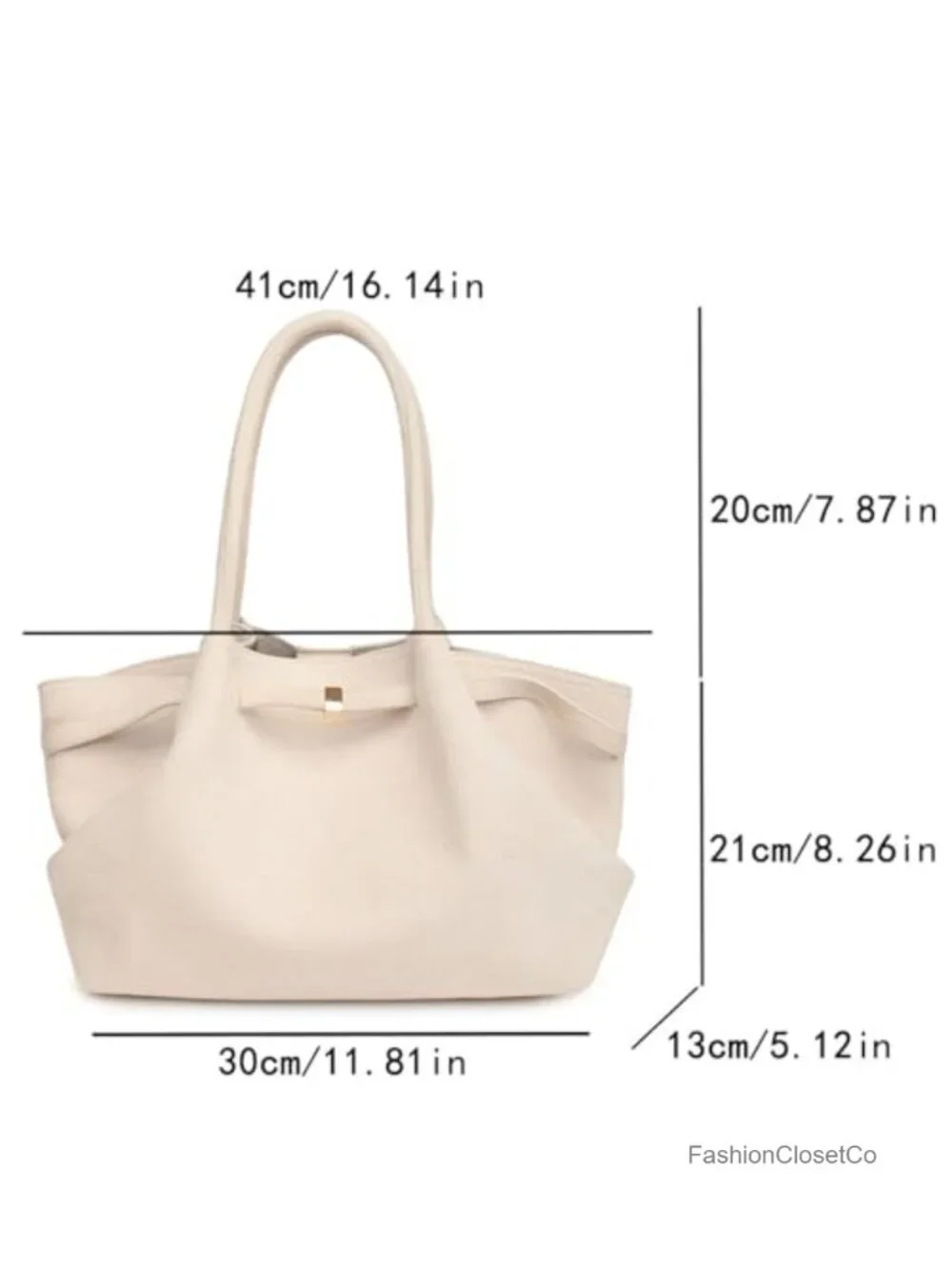 Faux Suede Hobo Tote Shoulder Bag with Snap Closure